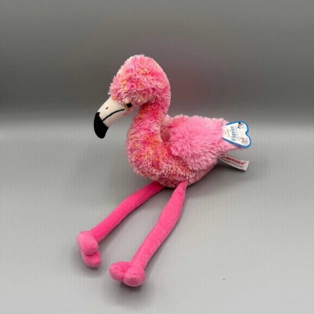 Aurora Flopsies Flavia Flamingo Pink Plush Stuffed Animal Bird NWT‎